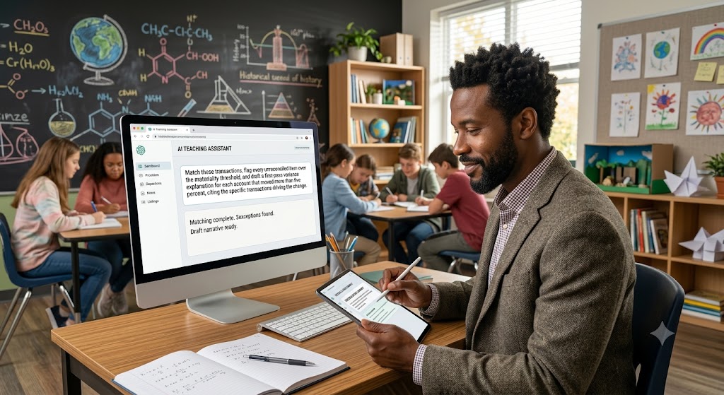A teacher using AI A teacher using AI